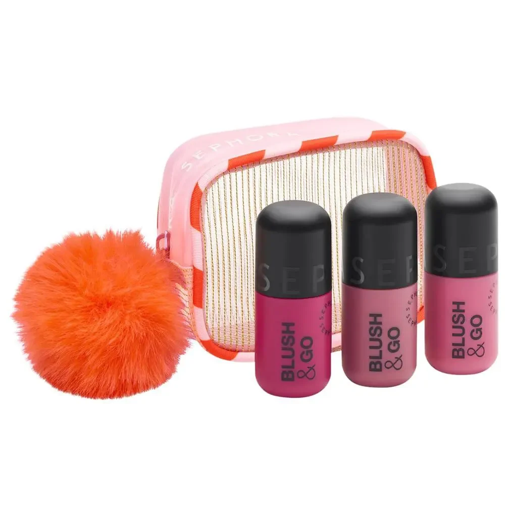 New Sephora Collection Blush & Go Trio Set 3 Liquid Blushes On Paint, On Trend